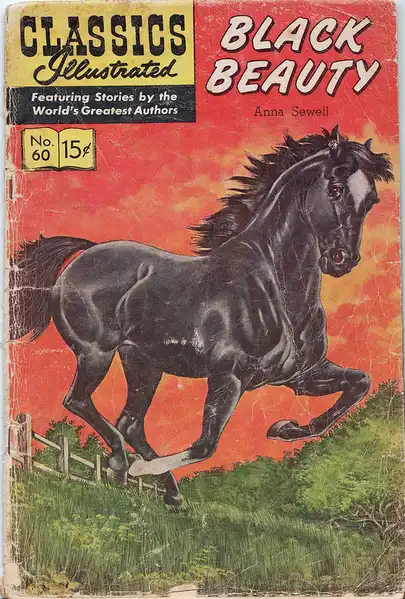 old book cover of black beauty for 15 cents